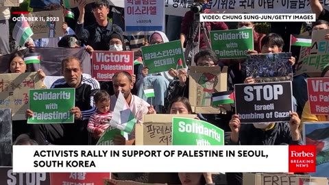 Activists Rally In Support Of Palestine In Seoul, South Korea