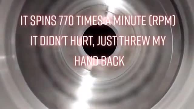 Grind a hub for rust removal.