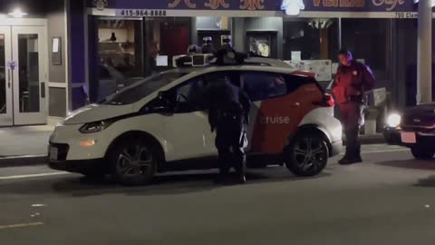 Self-driving car tries to escape police