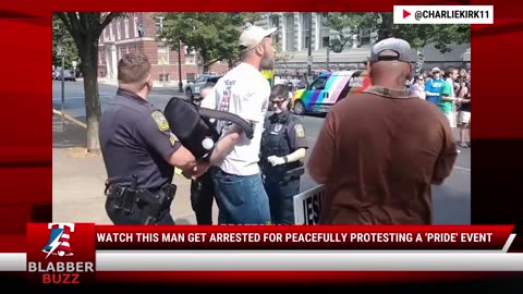 Watch This Man Get Arrested For Peacefully Protesting A 'Pride' Event