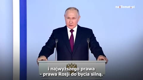 Orędzie Putina Prezydent Rosji miotał absurdalnymi oskarżeniami 2023.02.21