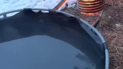 How to warm up the freezing water in your hot tub without electricity or a pump!