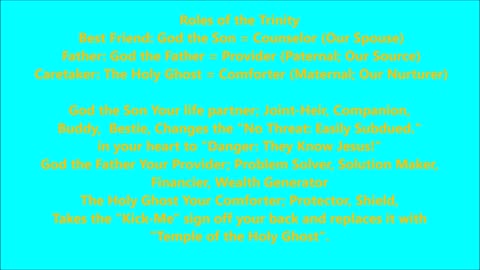 Godliness | Roles of the Trinity - RGW Teaching