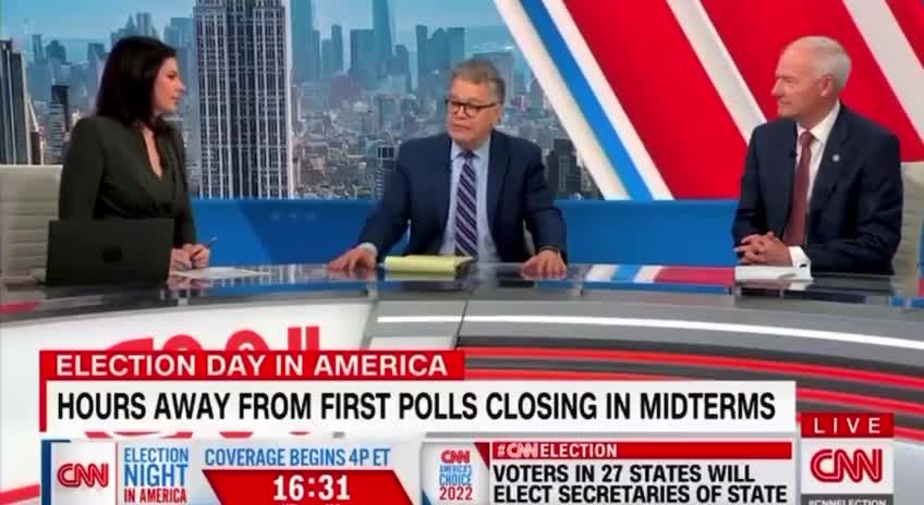 Former Senator Al Franken at CNN scared of election truths and the real votes