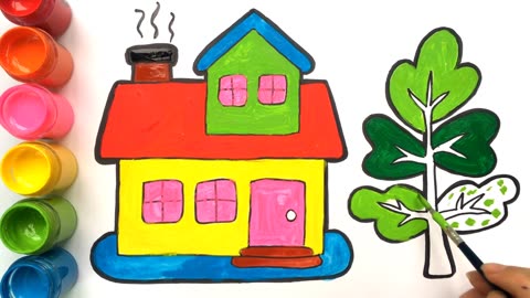 How to Draw House and Tree