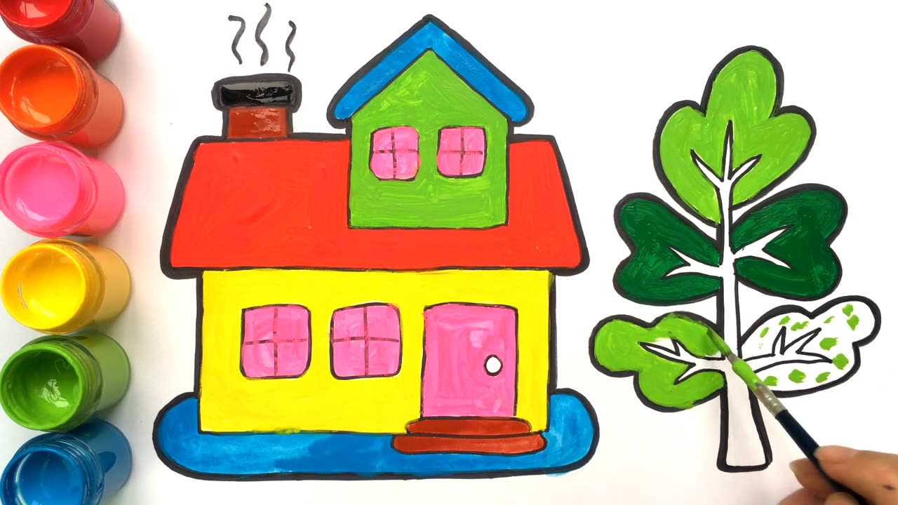 How to Draw House and Tree