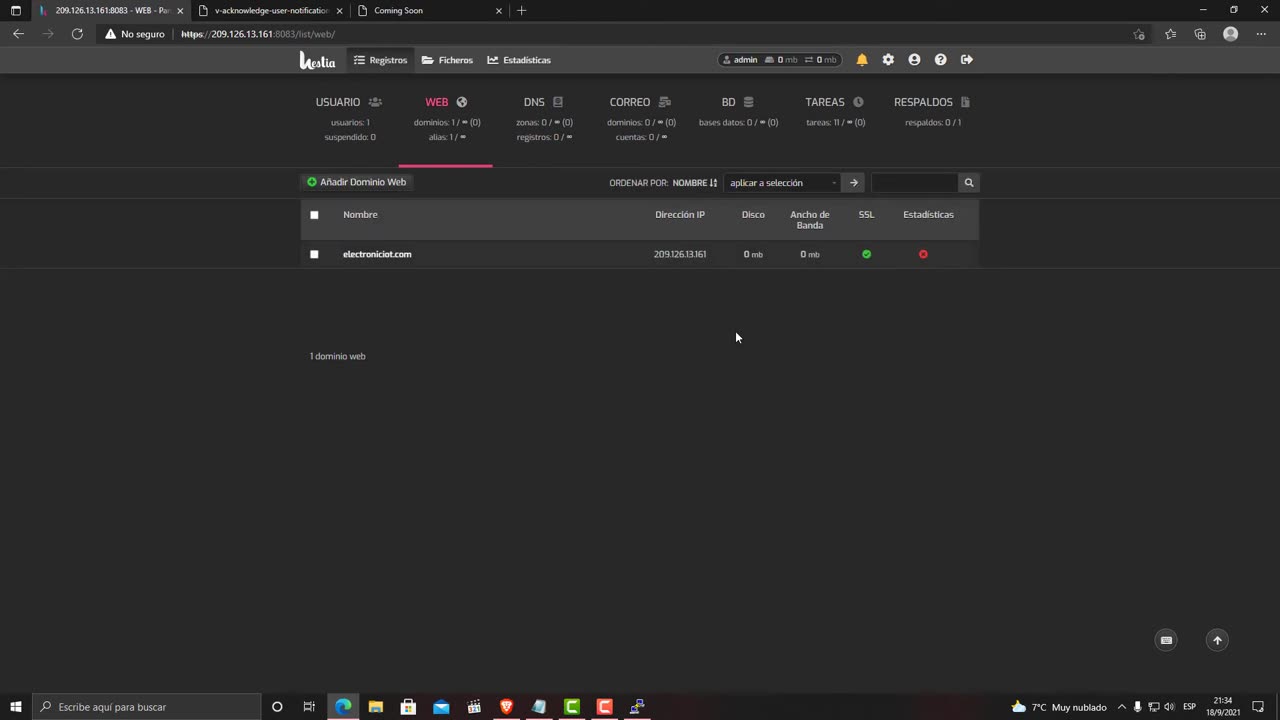 Agregar certificados Letsencrypt SSL al dominio con Hestia CP y servidor VPS
