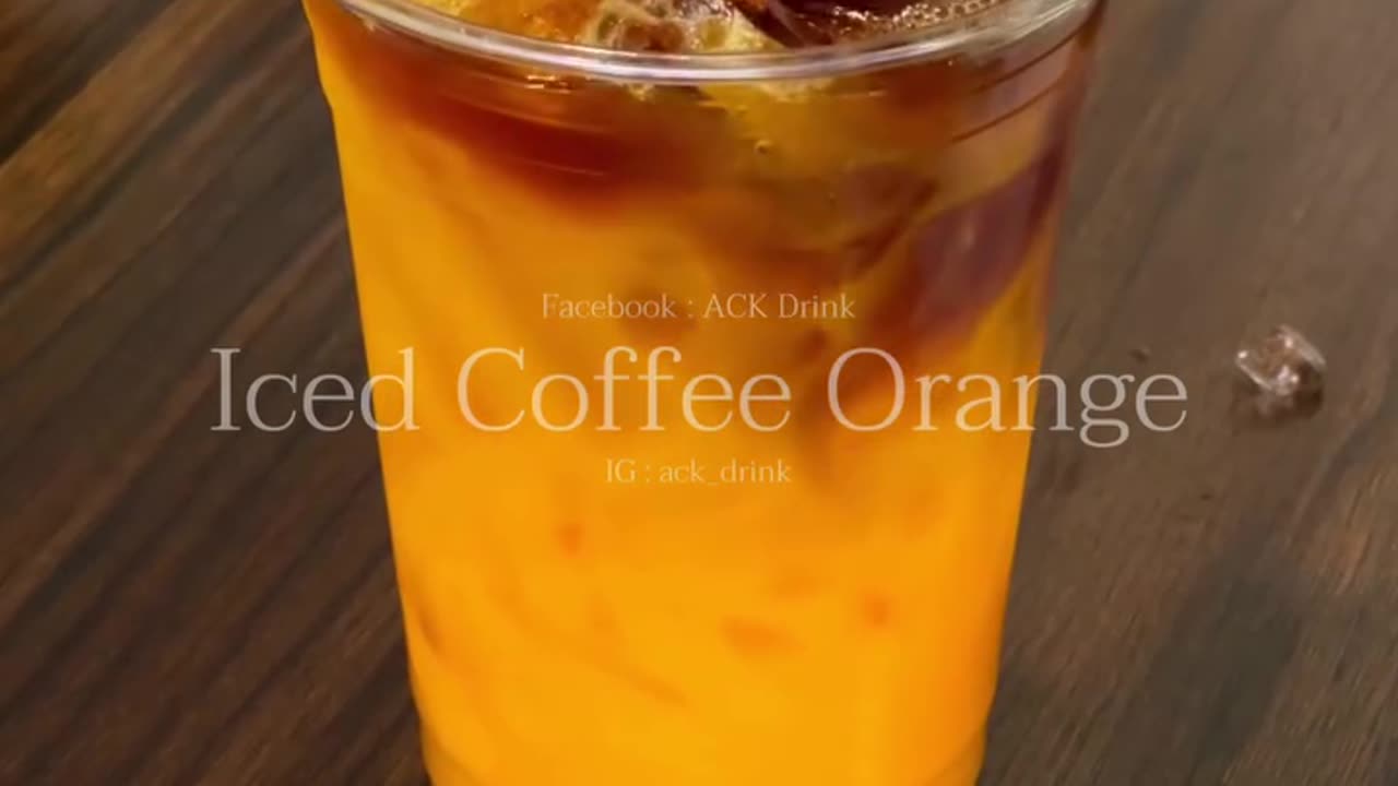 Iced Coffee Orange😋😍#icedcoffeeorange #shorts #ackdrink #rumble #trending #thaicoffee #thaidrink