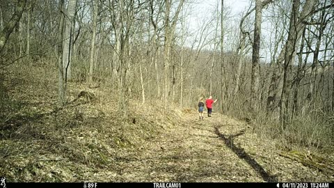 Audra and Bram woods hike