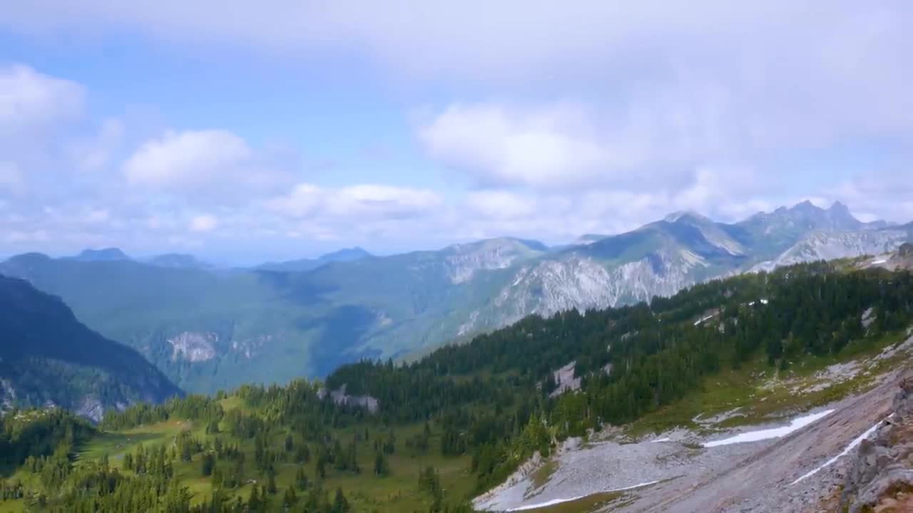 Mount Rainier National Park - Nature Relax Video, Summer Scenery