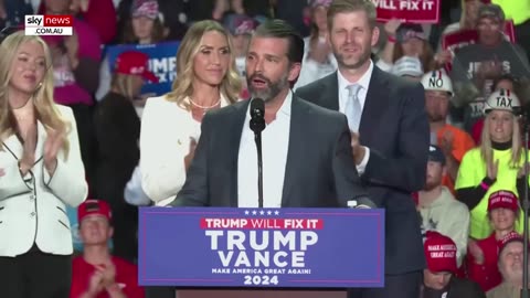 Donald Trump welcomes family on stage in emotional 'last rally'