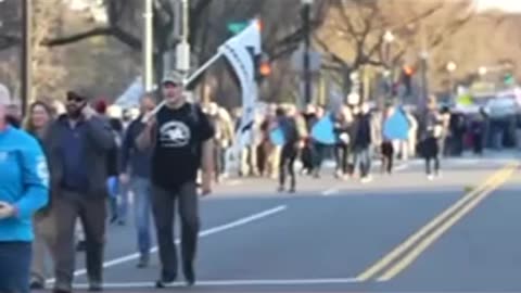 Presidents’ Day protest after 1% “Joe” heads to Ukraine