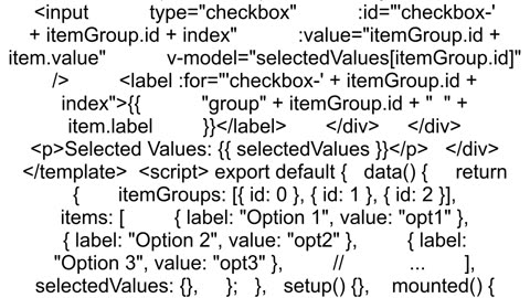How to get the checkbox value of dynamic vmodel that using the checkbox group name in a vfor loop