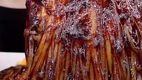 Black Bean Noodles, Spicy Enoki Mushrooms #zoeyasmr #zoeymukbang #bigbites #mukbang #asmr #food #먹방