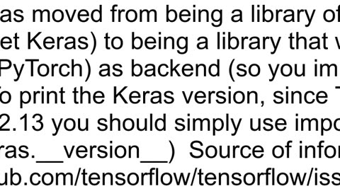 AttributeError module 39keras39 has no attribute 39__version__39