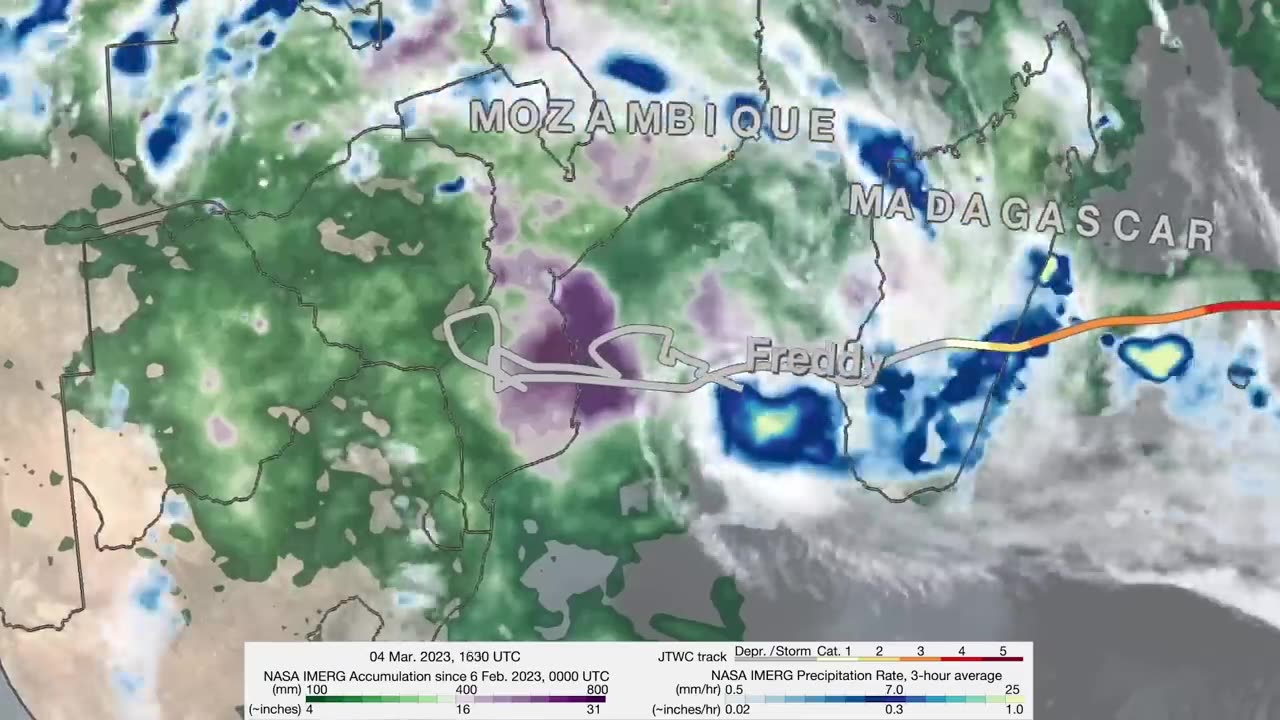 Nasa | How Tracks Freddy, Longest-lived Tropical Cyclone on Record