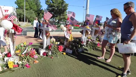 58 Crosses at the Welcome to Las Vegas sign.