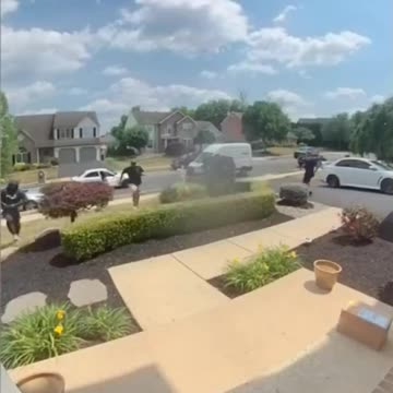 Before FedEx Driver Makes it Back to Van, TWO Thugs Race Each Other to Steal Package