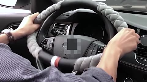 Universal Car Steering Wheel Cover Winter Decoration Cute 38cm Plush Footprint