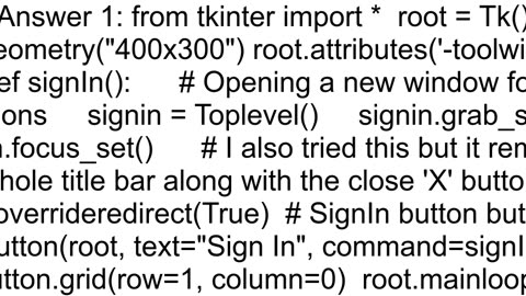 How to removedisable the minimize button in Tkinter without removingdisabling the close button