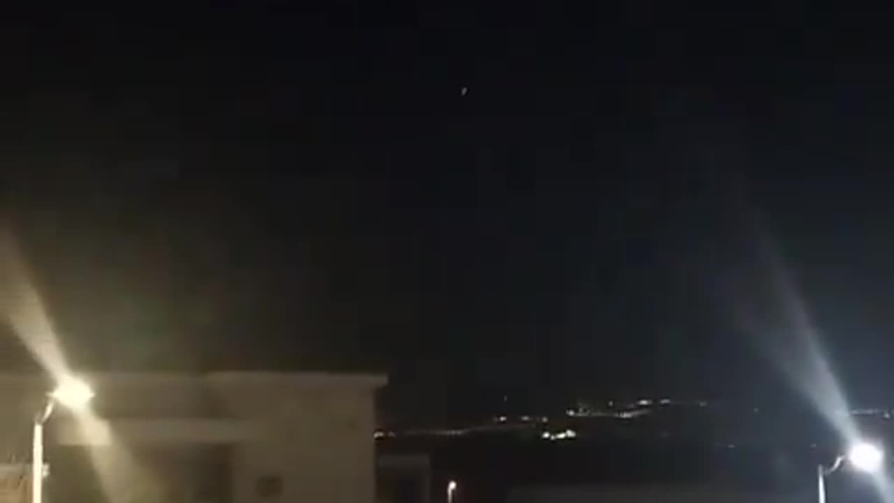 Multiple Iron Dome interceptions seen over the northern city of Kiryat Shmona,