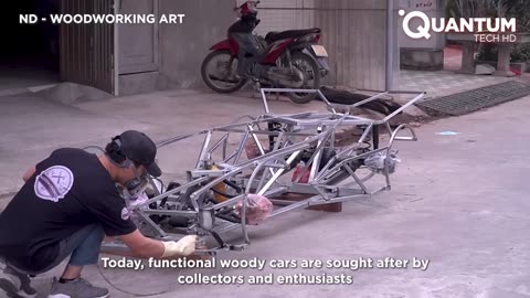 爸爸为儿子制作了惊人的豪华车辆木制复制品