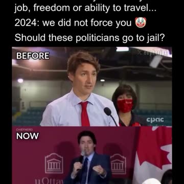 Justin Trudeau Before & After Vaccine Mandate