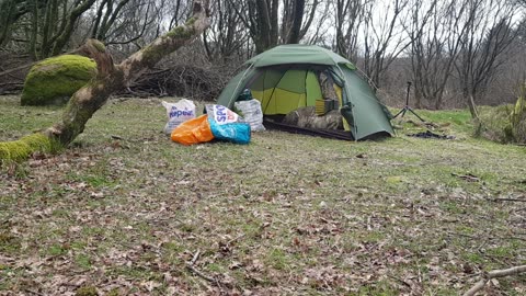 Unpacking the inside of the tent.l. MARCH 2023