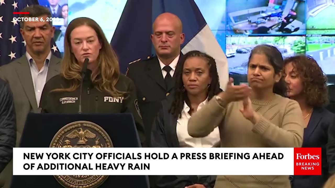 JUST IN- New York City Officials Hold A Press Briefing Ahead Of Heavy Rain That Will Impact The Area