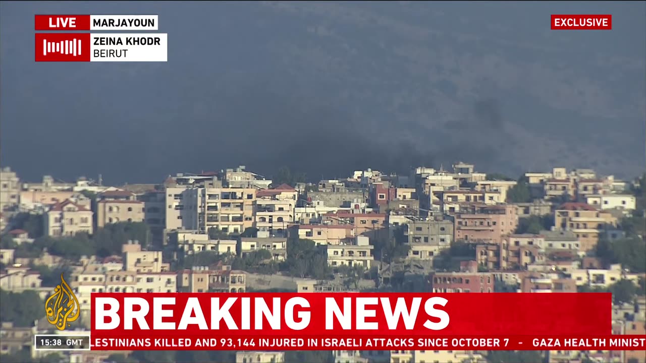 Israel strikes the city of Marjayoun in the south of Lebanon