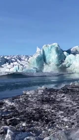 That's how the glacier lagoons are created in Iceland…