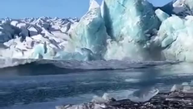 That's how the glacier lagoons are created in Iceland…