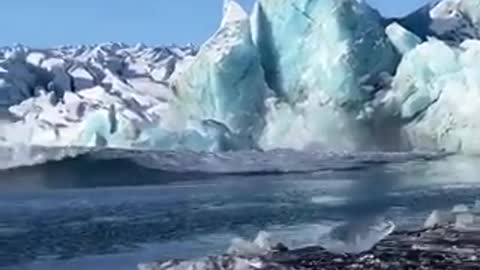 That's how the glacier lagoons are created in Iceland…