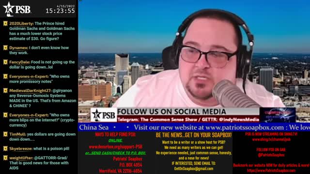 2022-04-15 15:00 EDT - The Common Sense Show: Patriot Line Friday with Derek, PATRIOTski & Glry Anon