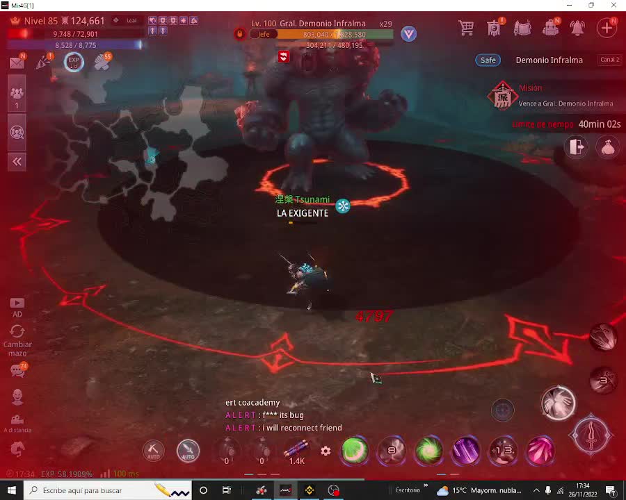 Mir4 Taoist VS Nethersoul Demon lvl85 124,661 completed?