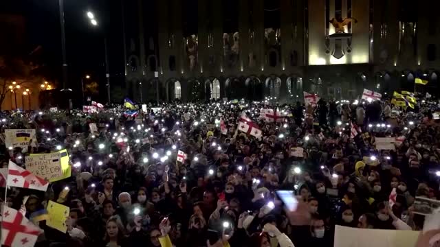 Thousands rally in Georgia in support of Ukraine