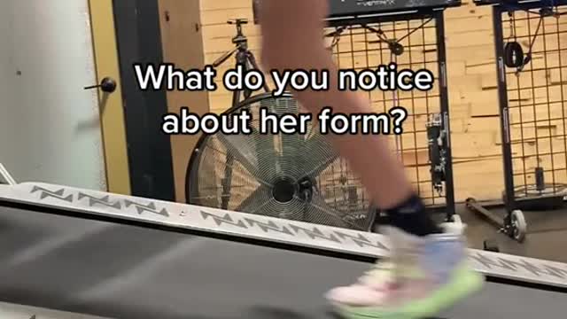 What do you notice about her form?
