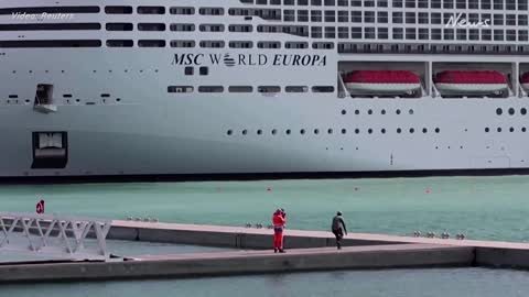 Luxury World Cup floating hotel docks in Qatar