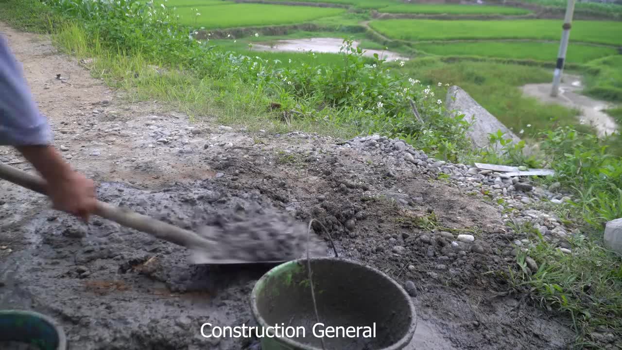 Blocking The Water Flow To Build Mini Hydroelectricity