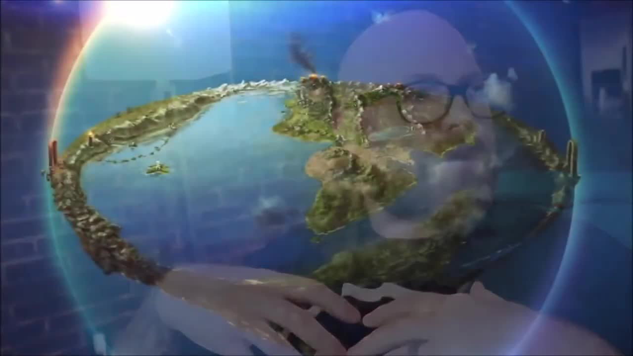 A random guy interviews his brother about the earth plane model.