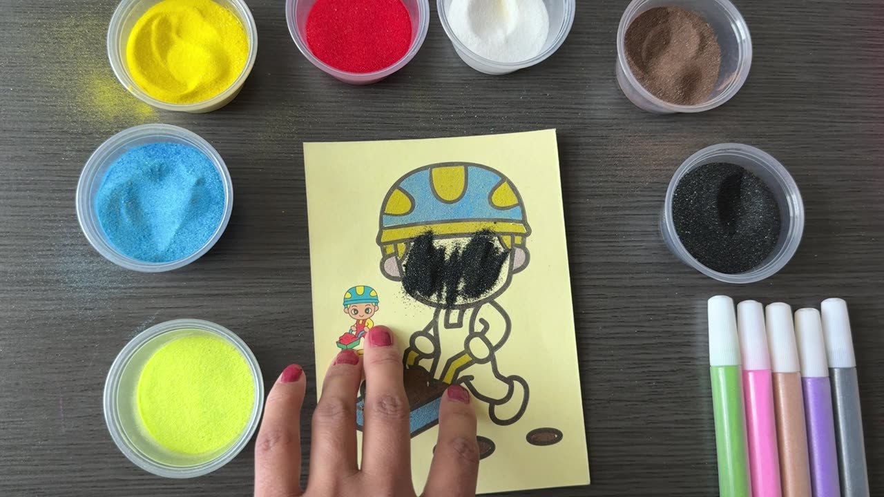 Sand Painting: Boy's Magical Stickers