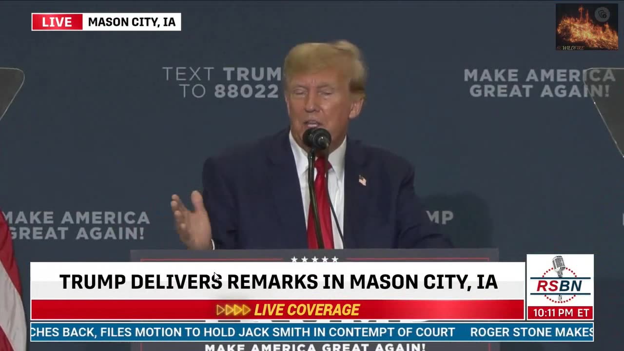 Trump speech IOWA Jan 5 2024