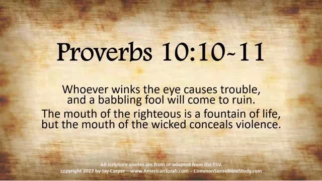Speaking Up and Keeping Silent in Proverbs 10:10-11
