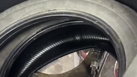 To drive an old tire