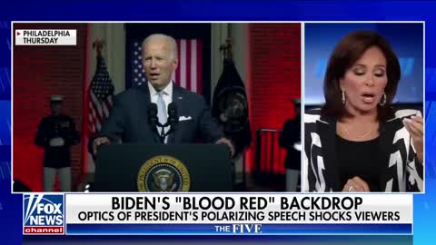 'The Five' on Biden's 'Blood Red' Speech Backdrop