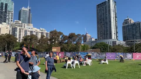 Summer Christmas in Tumbalong Park, Darling Harbour | Dec 2022 Sydney Australia