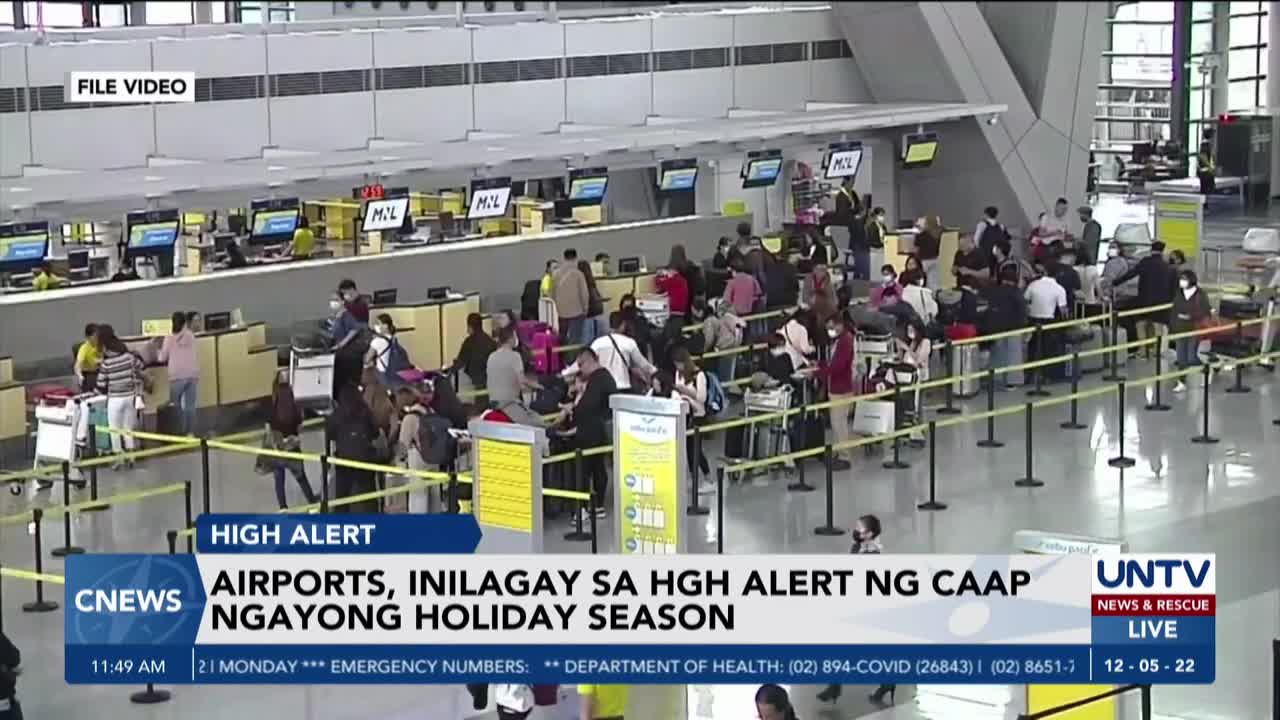 42 PH airports, inilagay sa high alert sa holiday season – CAAP