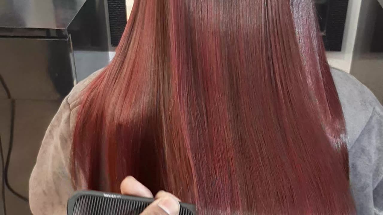 Hair color and keratin