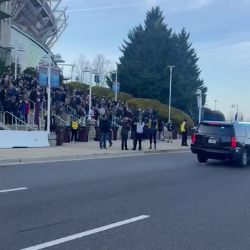 President Donald J. Trump arrives at the Army Navy Game!
