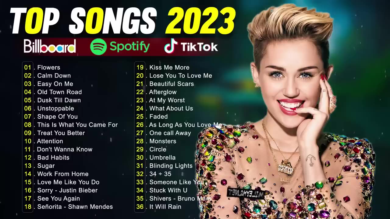 Pop Hits 2023 _ Miley Cyrus, Ed Sheeran, Shawn Mendes, Sia, Ava Max